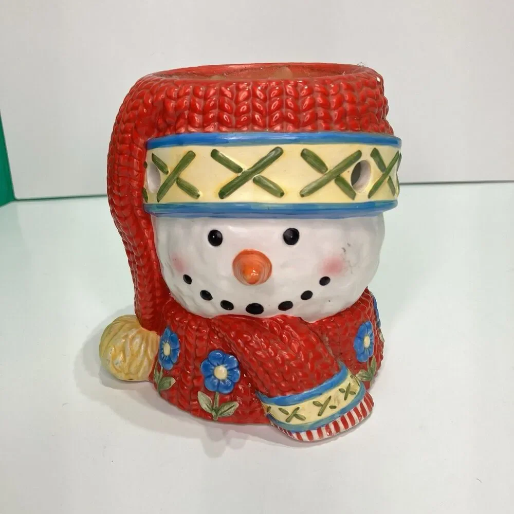 Yankee Candle Christmas Ceramic Snowman Tealight Tart Warmer 5